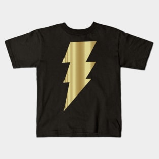 SHAZAM or BLACK ADAM - Faux Gold Kids T-Shirt